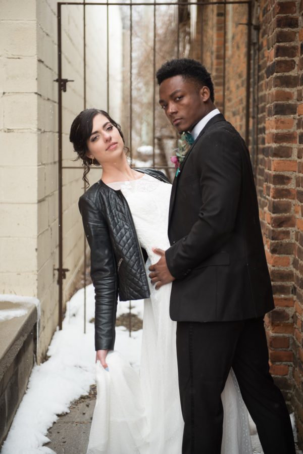 Teal and Gold Geometric Wedding Inspiration Oxford, MI